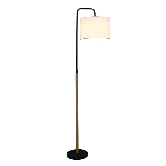 Lior Arc Floor Lamp With Cylinder Shade Black