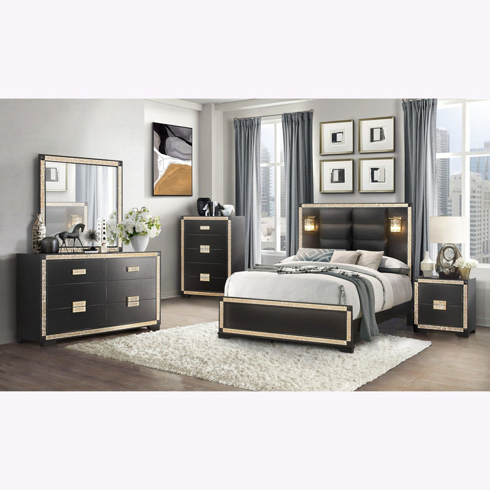 Lively - Mirror With Glitter Detail - Black - view 4