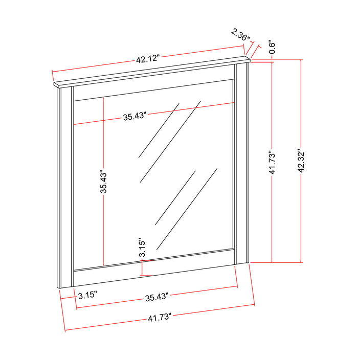 Lorenzo - Large Scale Mirror With Sleek Frame And Glittered Detailing - Silver - view 6