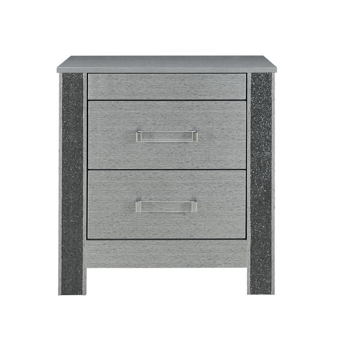 Lorenzo - Nightstand With Hidden Compartment And Handles - Silver - view 5