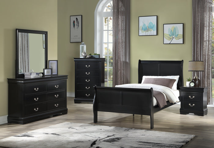 Louis Philip Bed Black