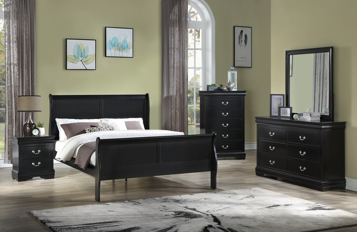 Louis Philip Dresser Mirror Black