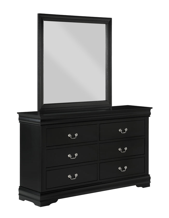 Louis Philip Dresser Mirror Black