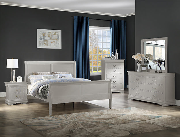 Louis Philip Dresser Mirror Greige
