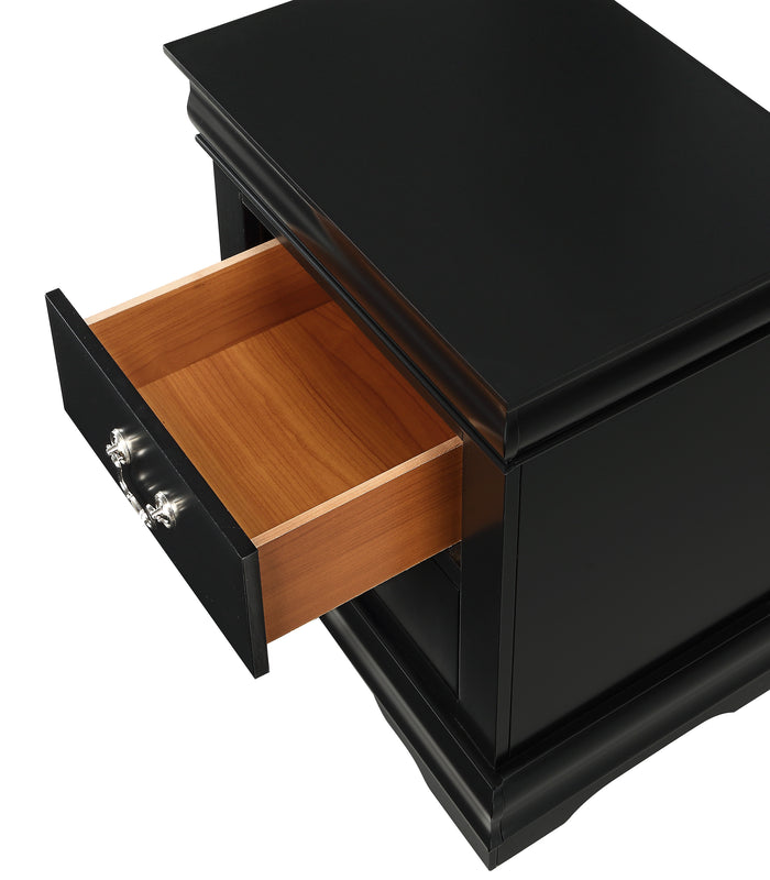 Louis Philip Night Stand Black