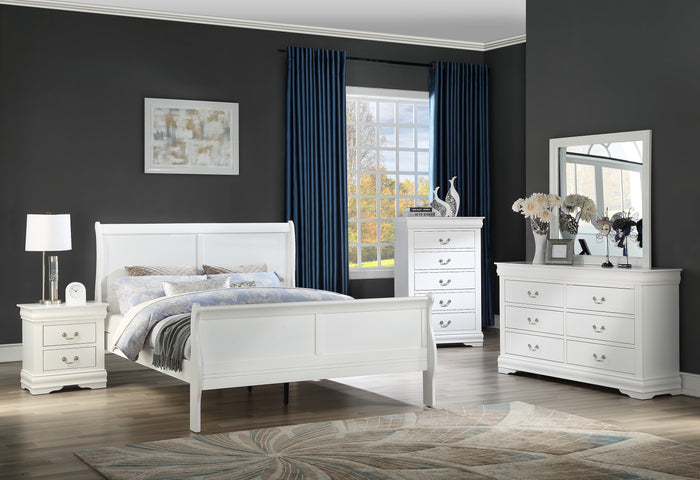 Louis Philip Night Stand White