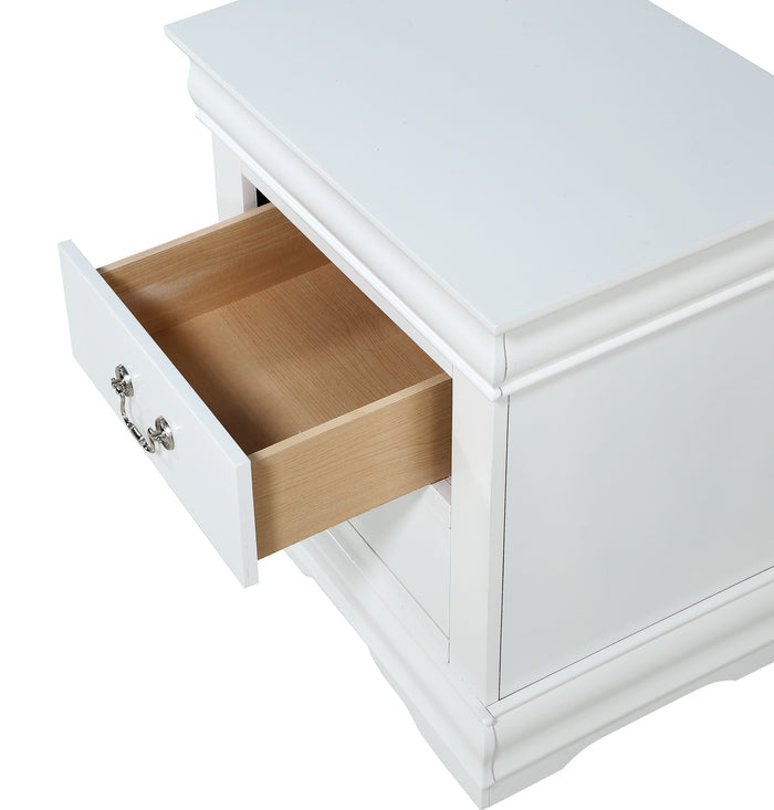 Louis Philip Night Stand White