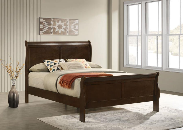 Louis Philippe - Panel Sleigh Bed