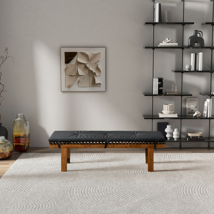 Lucia - Bench - Black by Ashcroft Furniture | Bel Furniture