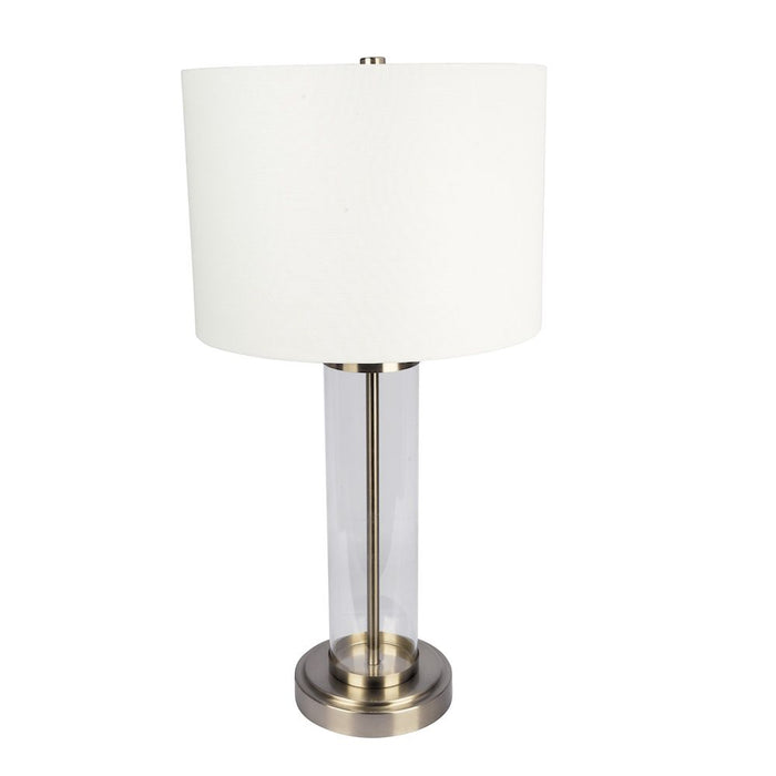 Luna - Table Lamp With On / Off Switch Clear Body Base - Clear / Silver / White - view 2