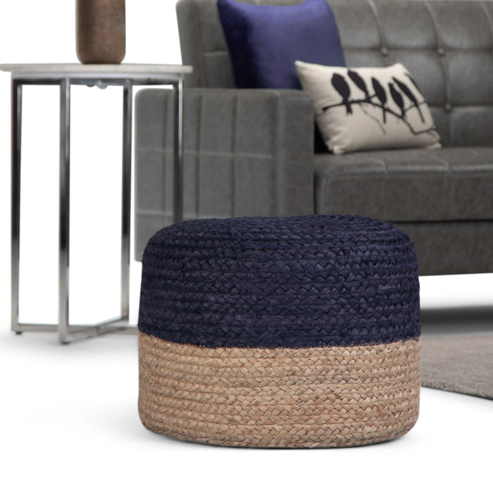 Lydia - Handcrafted Round Pouf - view 3
