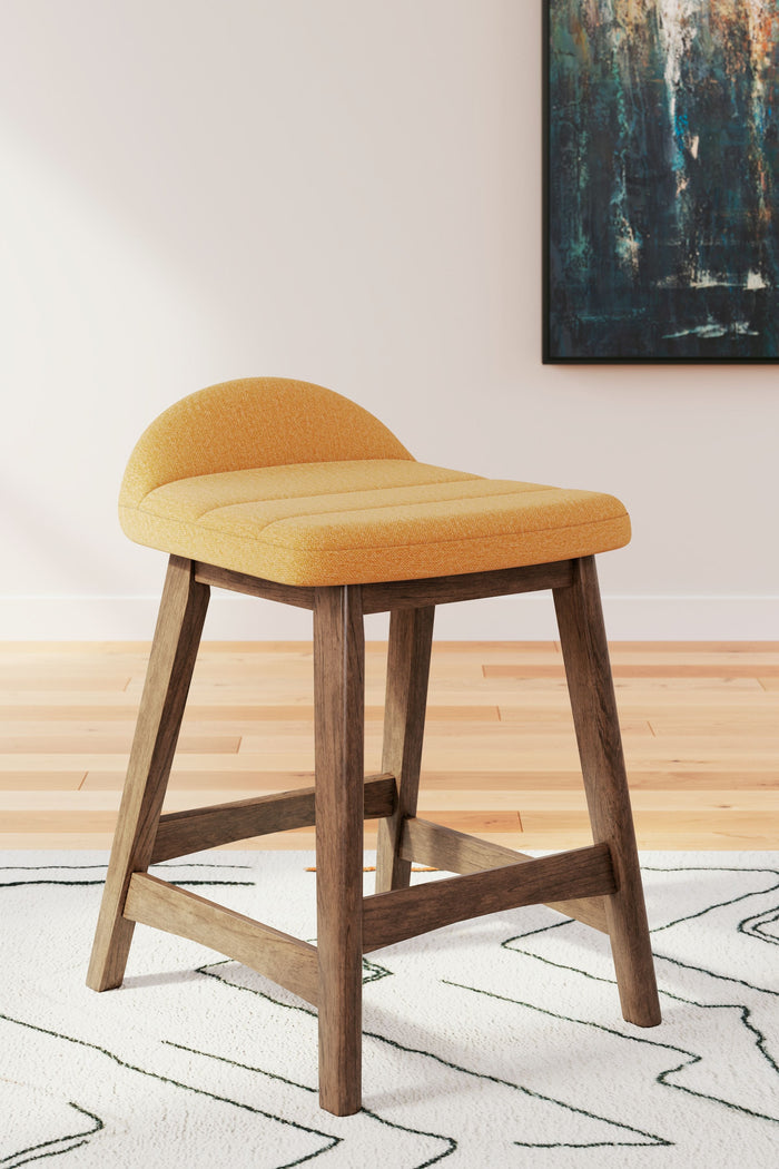 Lyncott - Upholstered Barstool (Set of 2) by Signature Design by Ashley® | Bel Furniture