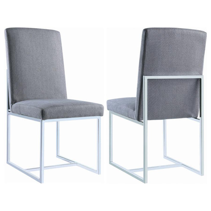 Mackinnon Upholstered Dining Side Chair (Set of 2) Gray