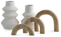 Maddwarth - White / Natural Brown - Accessory Set (Set of 5) by Signature Design by Ashley® | Bel Furniture