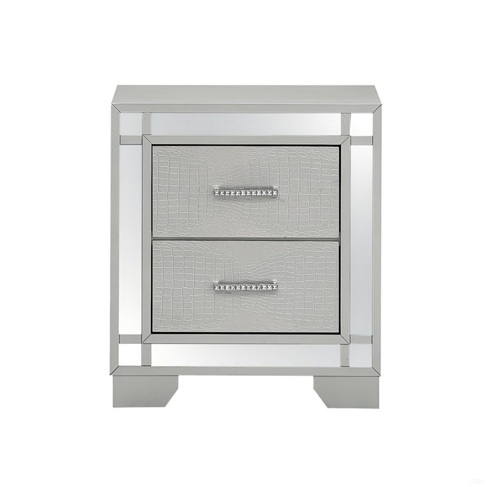 Madison Nightstand Silver Champagne