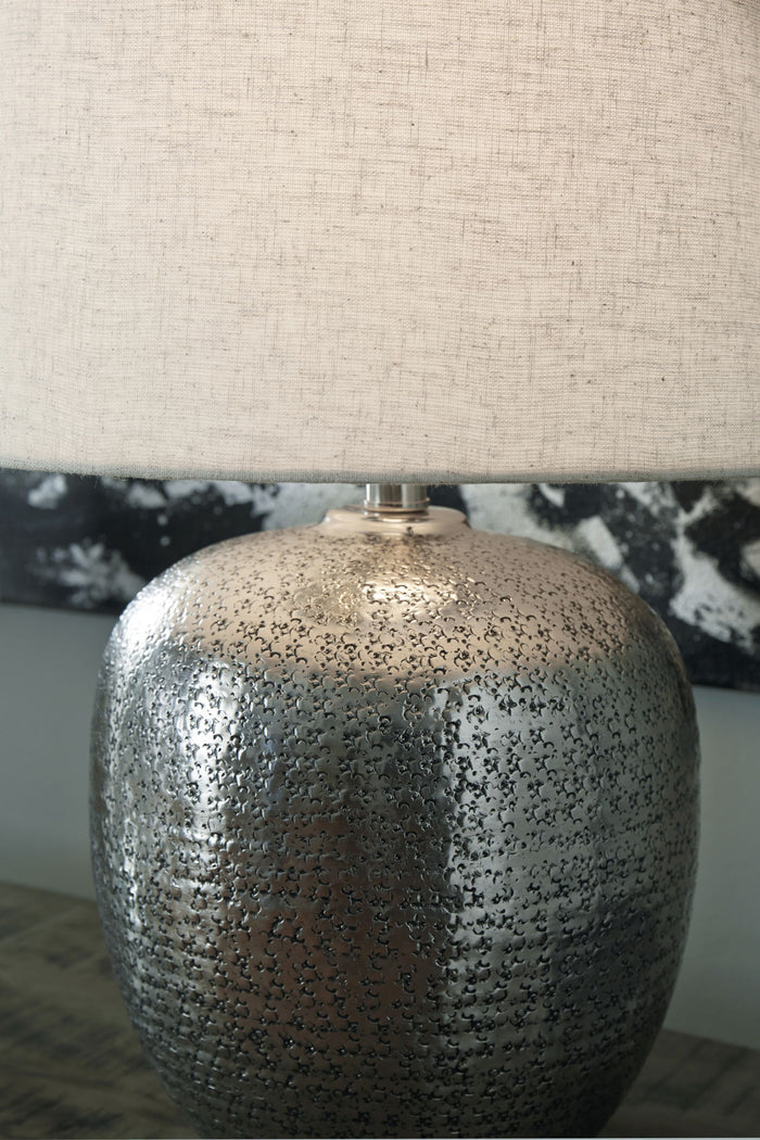 Magalie - Metal Table Lamp - Antique Silver Finish - view 2