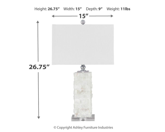 Malise - White - Alabaster Table Lamp by Signature Design by Ashley® | Bel Furniture