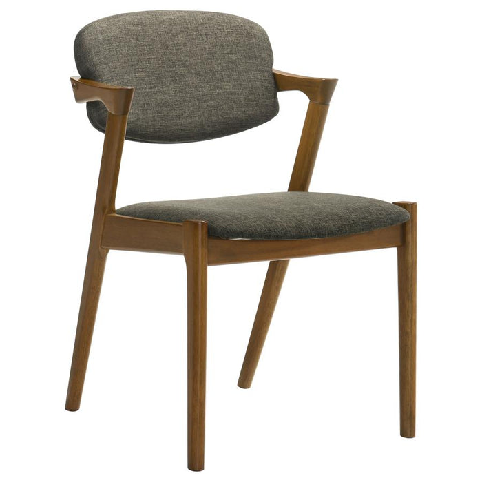 Malone - Padded Wood Dining Arm Chair (Set of 2) - Dark Walnut