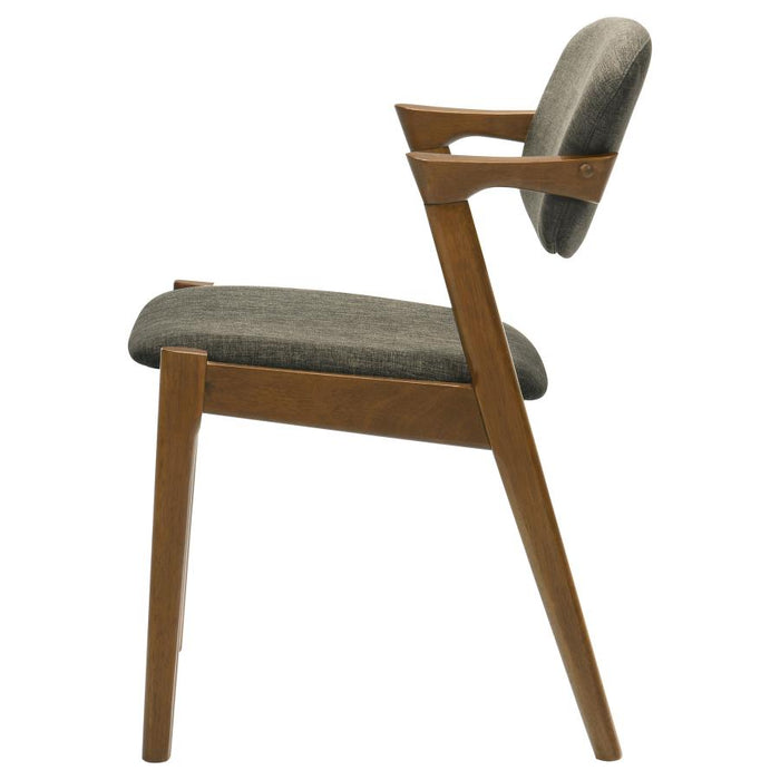 Malone - Padded Wood Dining Arm Chair (Set of 2) - Dark Walnut