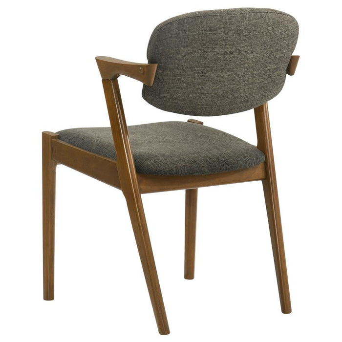 Malone - Padded Wood Dining Arm Chair (Set of 2) - Dark Walnut