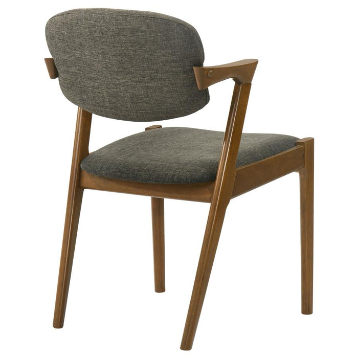 Malone - Padded Wood Dining Arm Chair (Set of 2) - Dark Walnut