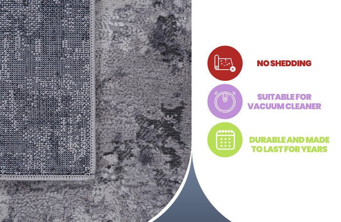 Marfi - 6' X 9' Abstract Area Rug - Light Gray - view 7