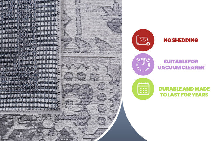 Marfi - 6' X 9' Oriental Area Rug - Silver - view 3