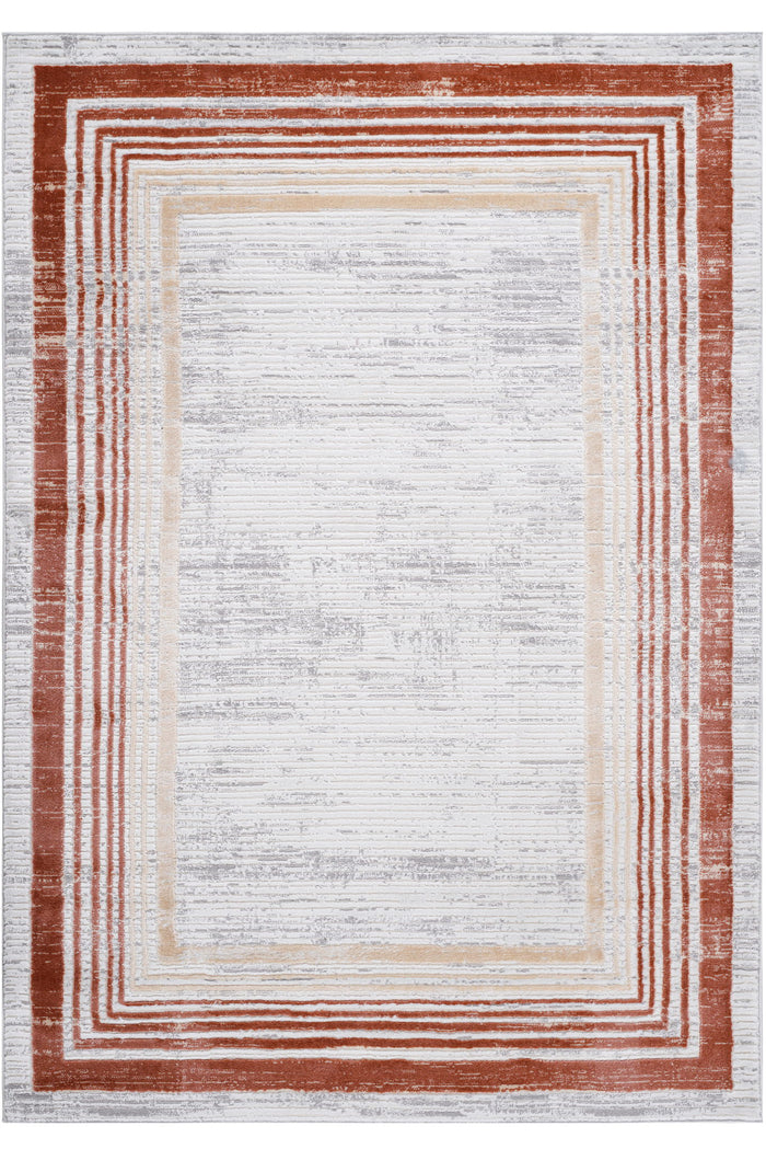 Marfi - 8' X 10' Bordered Area Rug - Brown / Ivory - view 6