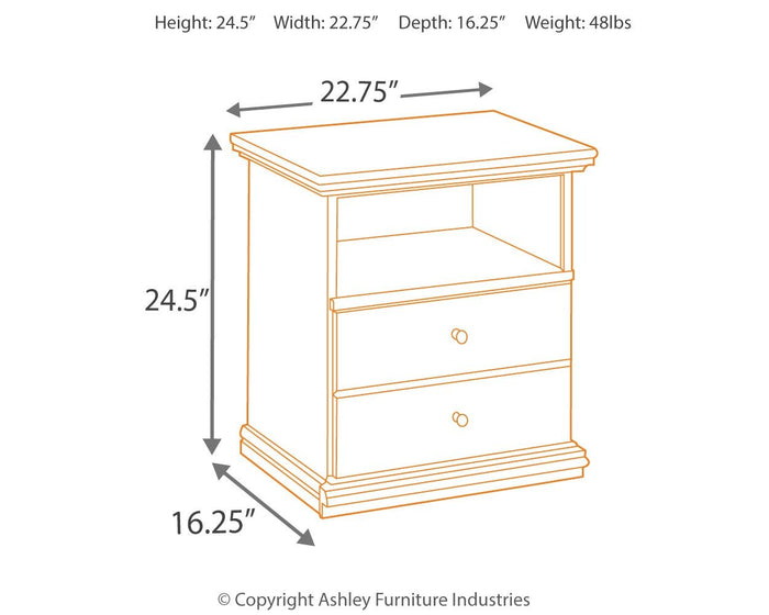 Maribel - Black - One Drawer Night Stand by Signature Design by Ashley® | Bel Furniture