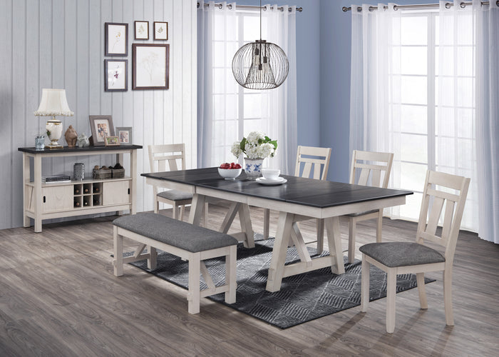 Maribelle Bench Chalk Warm Grey