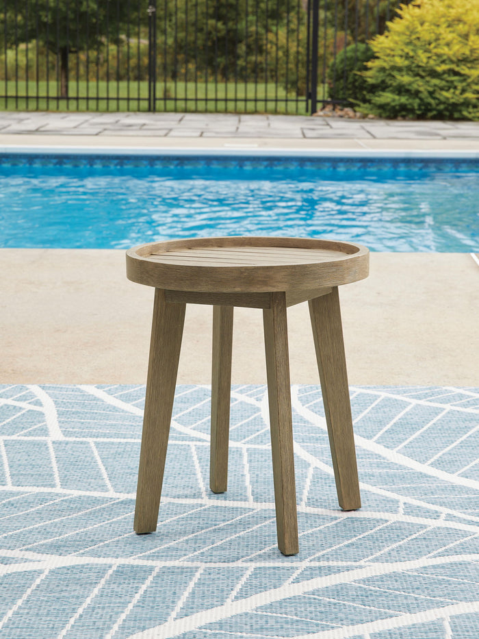 Marina Sun - Round End Table - Beige - view 4