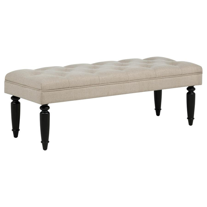 Marsha 52" Upholstered Entryway Accent Bench Latte