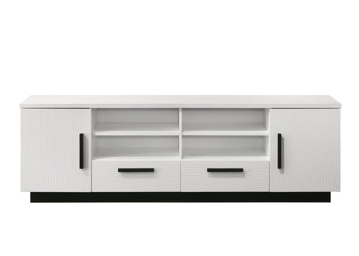 Matilda - TV Stand With Drawers - White Finish by Lilola Home | Bel Furniture