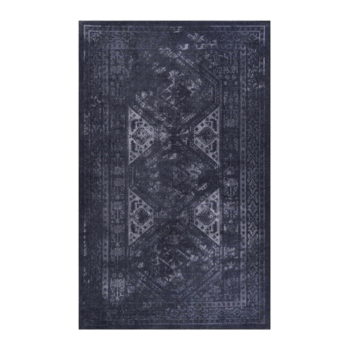 Maval - 5' X 8' Washable Area Rug - Black / Gray - view 6