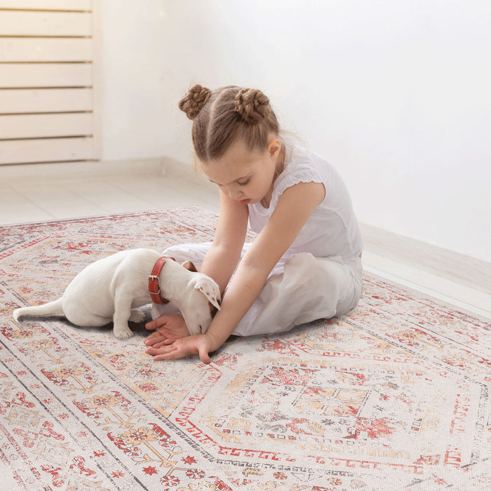 Maval - 6' X 9' Washable Area Rug - Beige - view 8