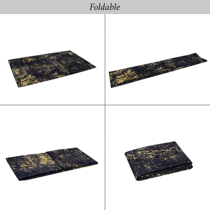 Maval - 6' X 9' Washable Area Rug - Black / Gold - view 7