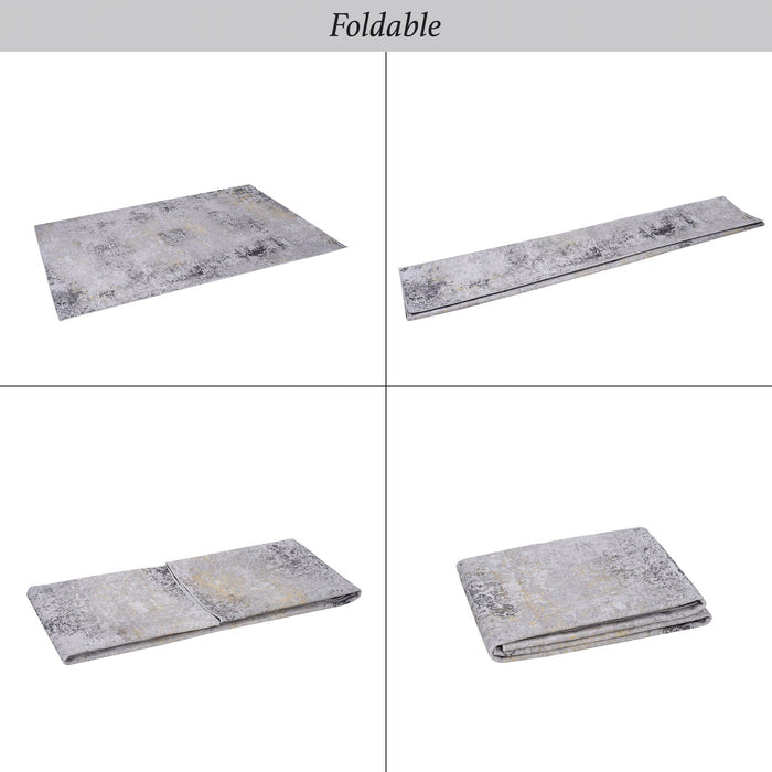 Maval - 6' X 9' Washable Area Rug - Gray / Gold - view 3