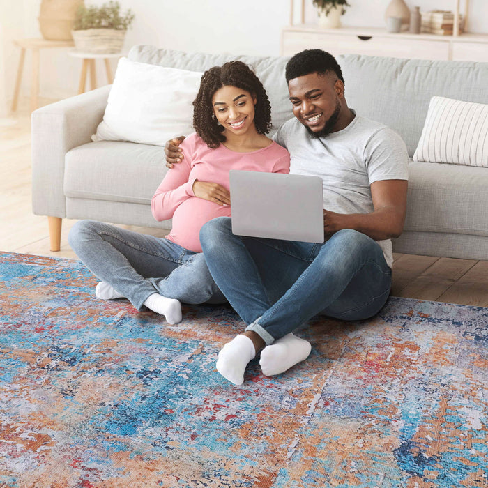 Maval - 6' X 9' Washable Area Rug - Multi - view 5