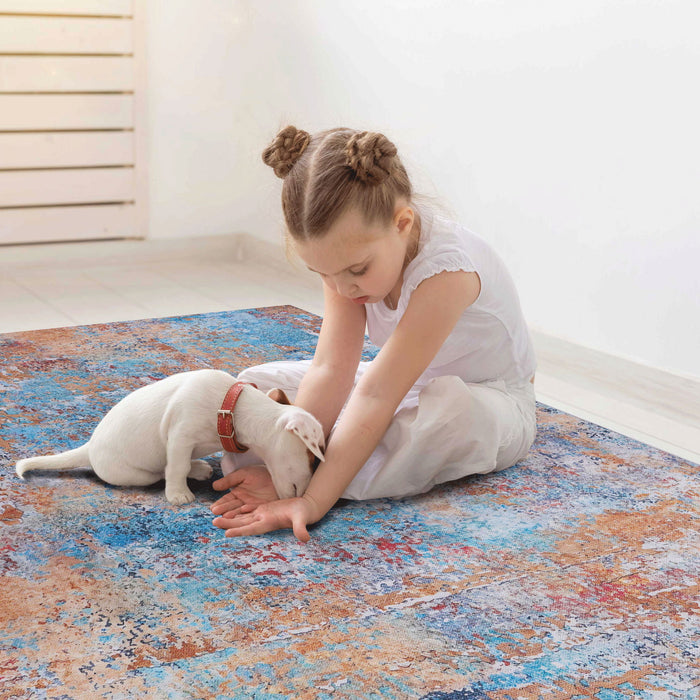Maval - 6' X 9' Washable Area Rug - Multi - view 6