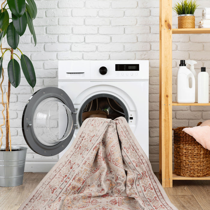 Maval - 8' X 10' Washable Area Rug - Beige - view 6