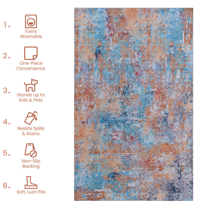 Maval - Abstract Washable Area Rug - view 7