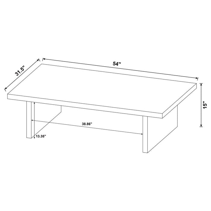 Max - Rectangular Engineered Laminate Coffee Table - Black