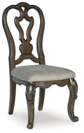 Maylee - Dark Brown - Dining Upholstered Side Chair (Set of 2) by Signature Design by Ashley® | Bel Furniture