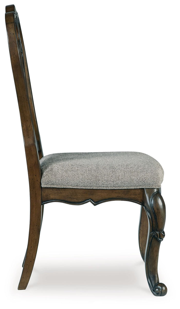 Maylee - Dark Brown - Dining Upholstered Side Chair (Set of 2) by Signature Design by Ashley® | Bel Furniture