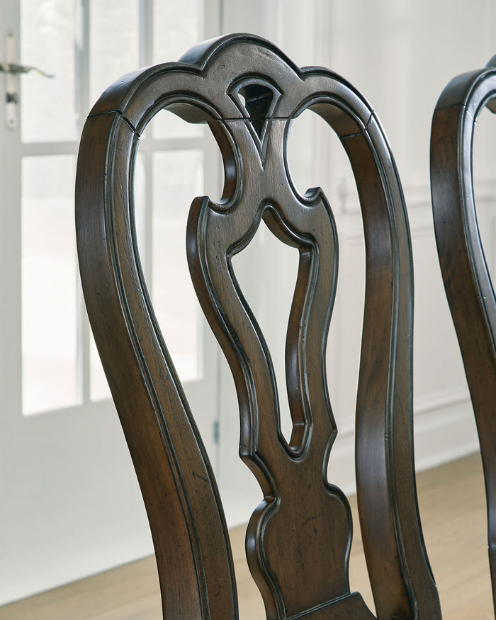 Maylee - Dark Brown - Dining Upholstered Side Chair (Set of 2) by Signature Design by Ashley® | Bel Furniture