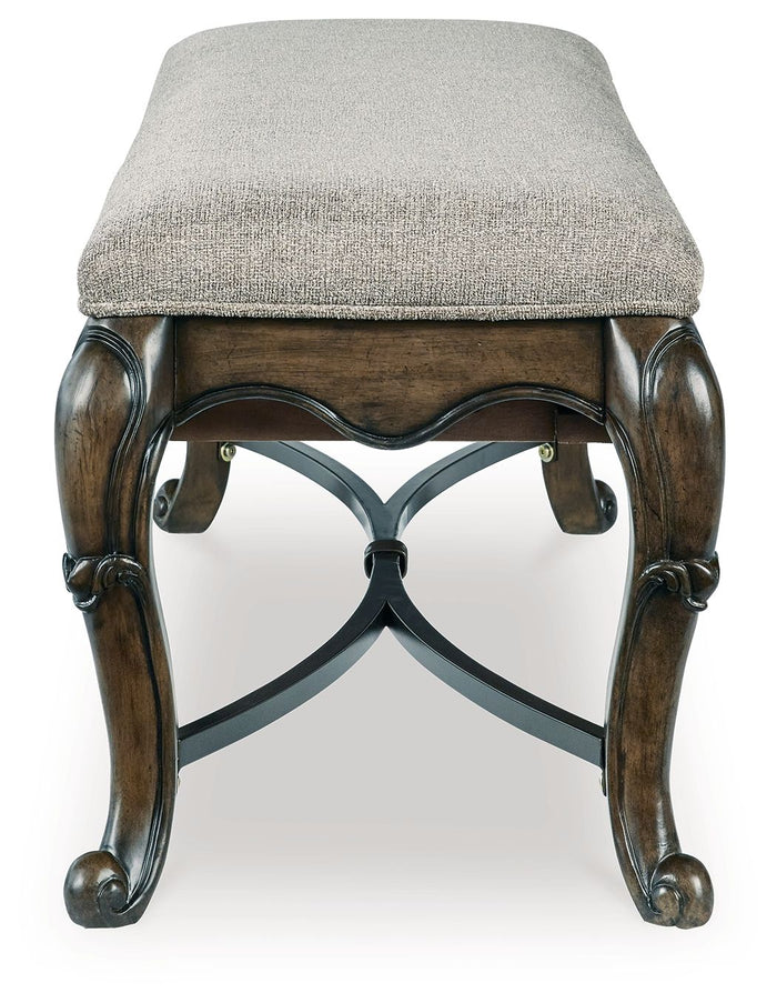 Maylee - Dark Brown - Upholstered Storage Bench by Signature Design by Ashley® | Bel Furniture