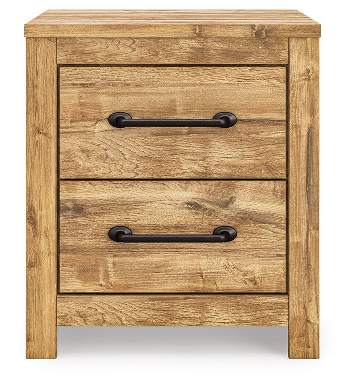 Maystonna - Two Drawer Night Stand - Brown - view 3