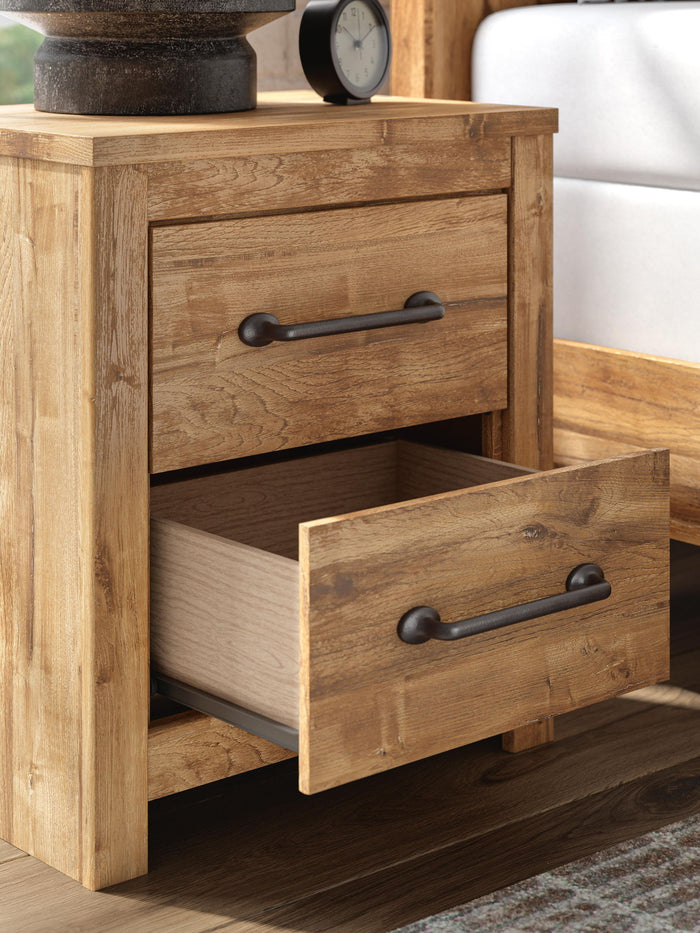 Maystonna - Two Drawer Night Stand - Brown - view 7