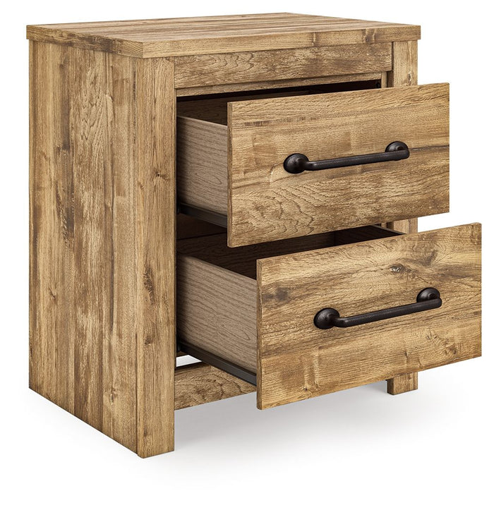 Maystonna - Two Drawer Night Stand - Brown - view 8