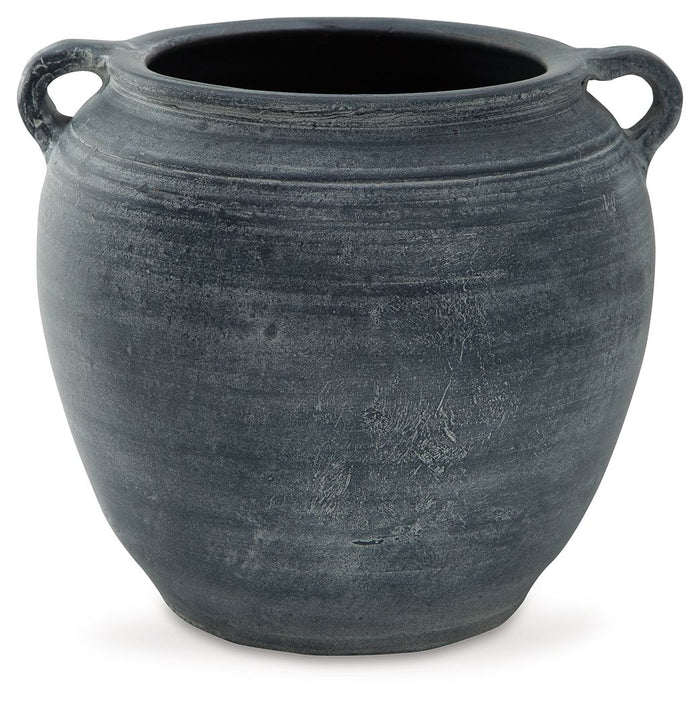 Meadie - 9" Vase Blue 10"W x 9"D x 9"H by Signature Design by Ashley® | Bel Furniture